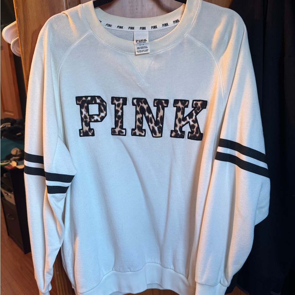 Victoria's Secret PINK White Crew Neck Sweater